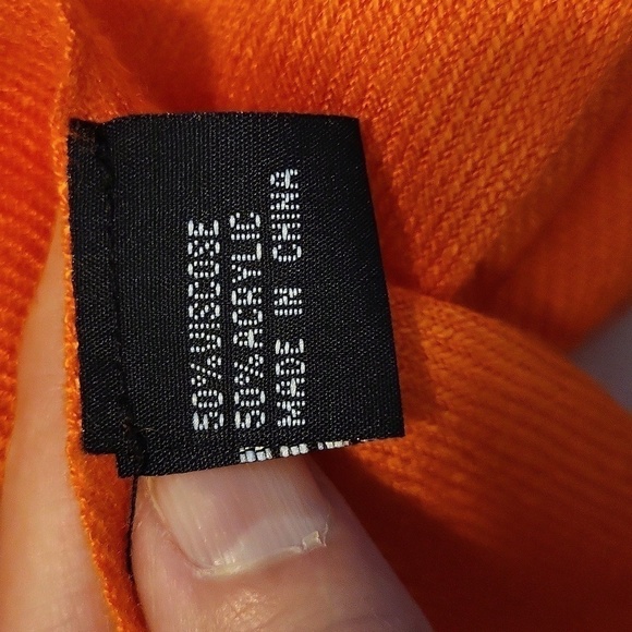 Fall scarf in the color orange, 27 x 64 - Picture 4 of 8